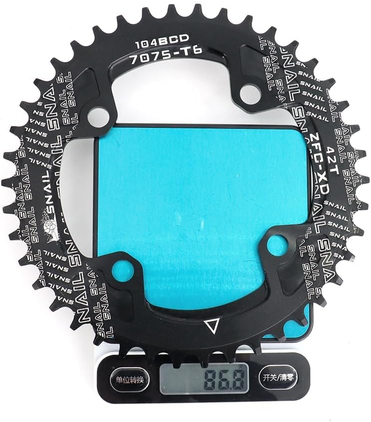 FOMTOR 104 BCD Chainring (30-52T) 7-12 Speed Compatible CNC 7075 Aluminum Narrow Wide Tooth Round Oval Chainrings for MTB/Road Bike Ebike Chainwheel Black/Red - Image 4